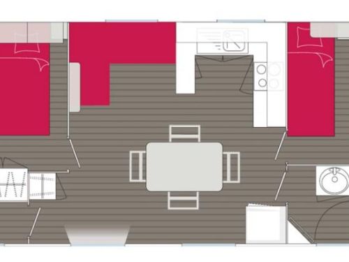 Stacaravan gamma "Privilège" | FLORES 2 Verhuur stacaravans op de camping 4 étoiles Charente-Maritime